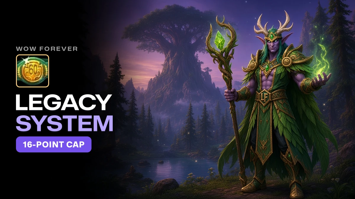 WoW Forever Legacy System Guide: Points, 3 Trees, the 16-Point Cap and Alts