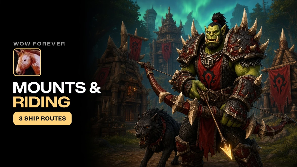 WoW Forever Mounts Guide: Riding Skill, No Flying, 3 Ship Routes and Paladin Chargers