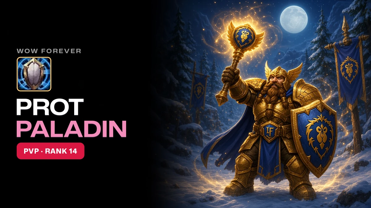 WoW Forever Protection Paladin PvP Guide: Build, Talents, Rank 14 Gear