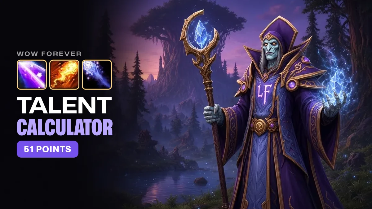 WoW Forever Talent Calculator Guide: 51 Points, 4 Gold Talents per Tree, Paladin Trees