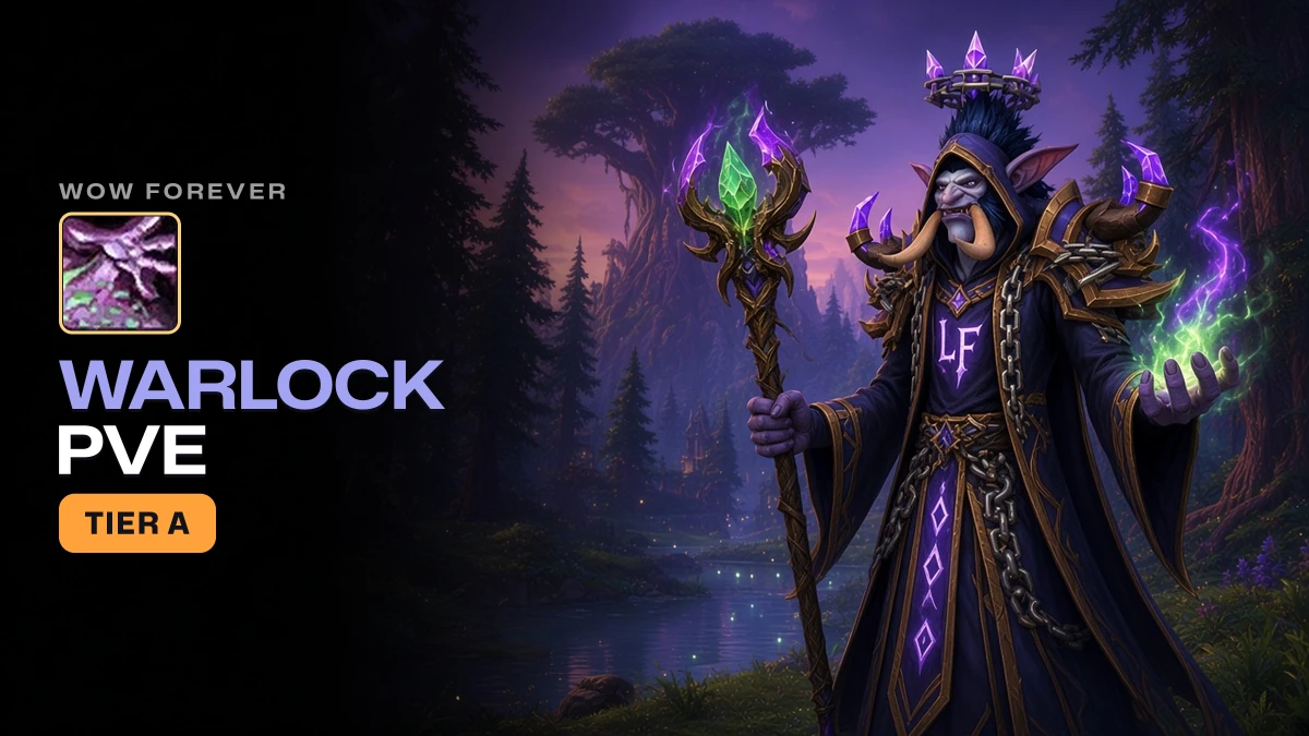 WoW Forever Warlock PvE Guide: Affliction Talents, BiS, Pet Tank, Best Race